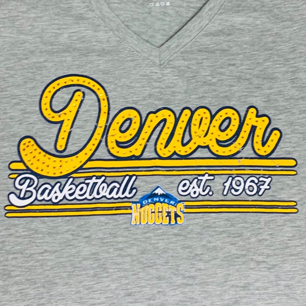 NBA Denver Nuggets Basketball Short Sleeve T shirt